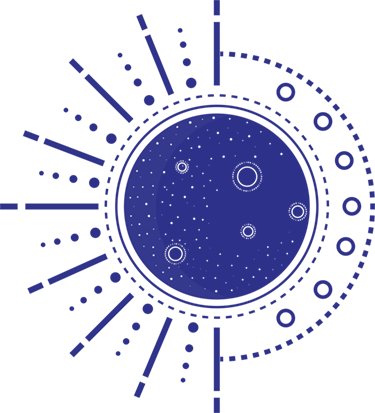 a stylized night sky chart