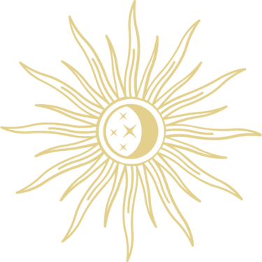 a stylized sun